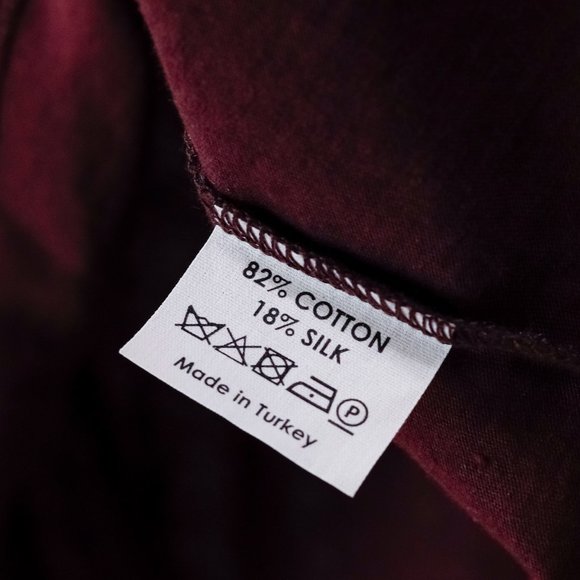 Dries Van Noten Burgundy Striped Silk Tee - Picture 7 of 7